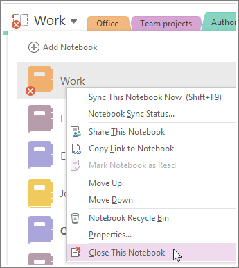 sharing notebooks in onenote