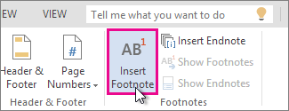 how to add footnotes in word starter