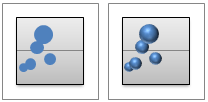 Gráfico de burbujas y gráfico de burbujas con efecto 3D