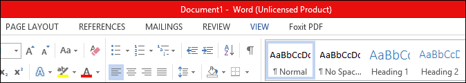 microsoft word unlicensed product