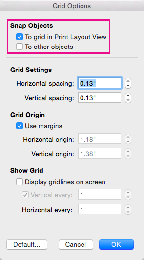 show grid in powerpoint for mac