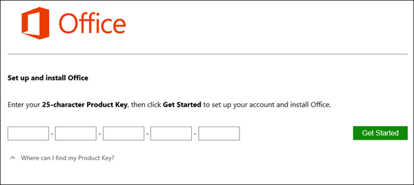 install office 2013 with product key