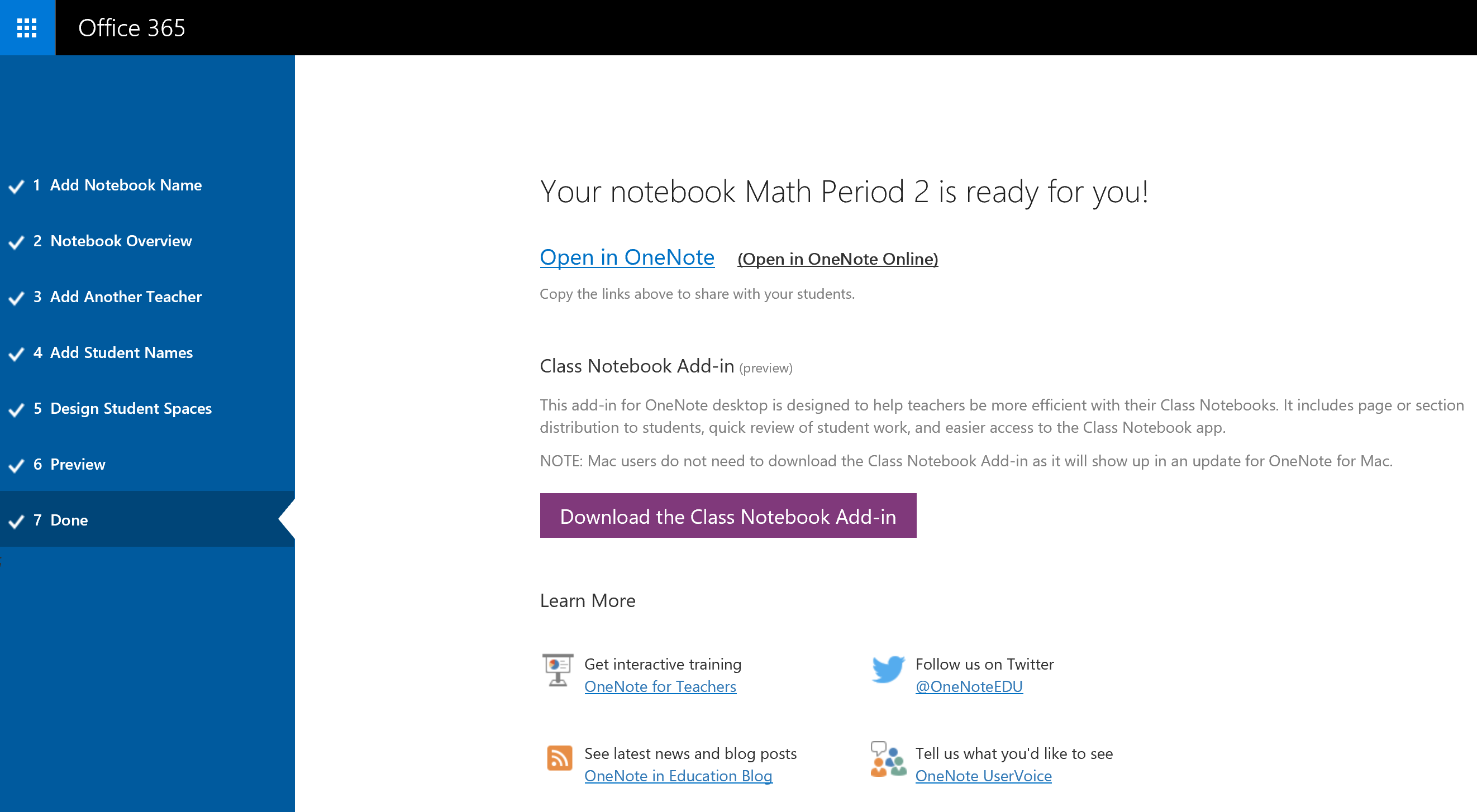 how to use onenote with online class