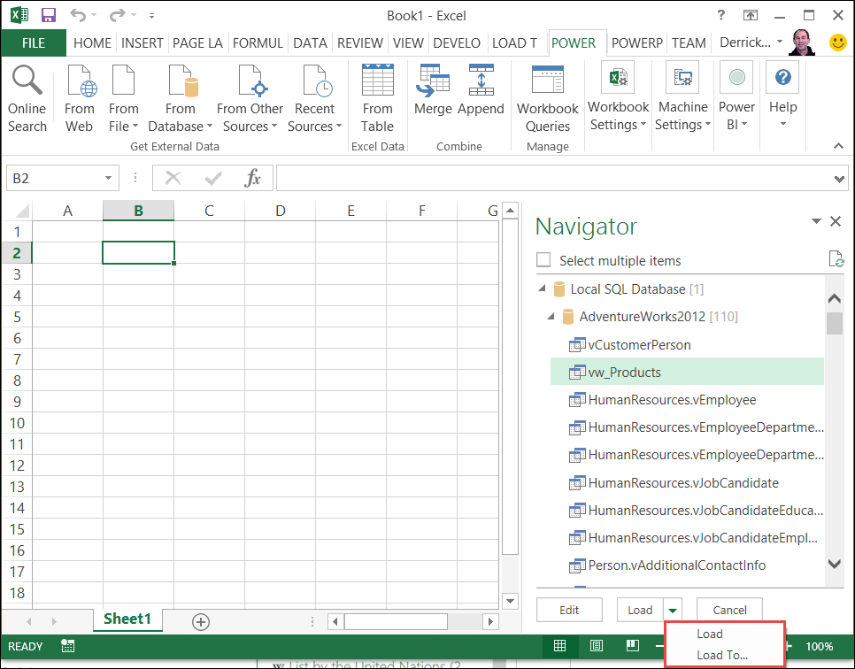 Add A Query To An Excel Worksheet Power Query Excel