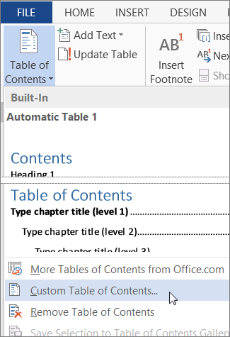 Change or add levels in a table of contents  Word
