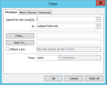 Choose Filter if you want to import only certain emails.