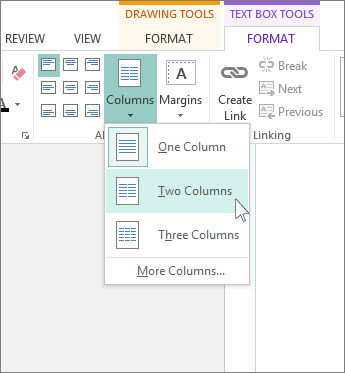 create columns and text boxes in istudio publisher