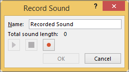 PowerPoint Record Sound Box
