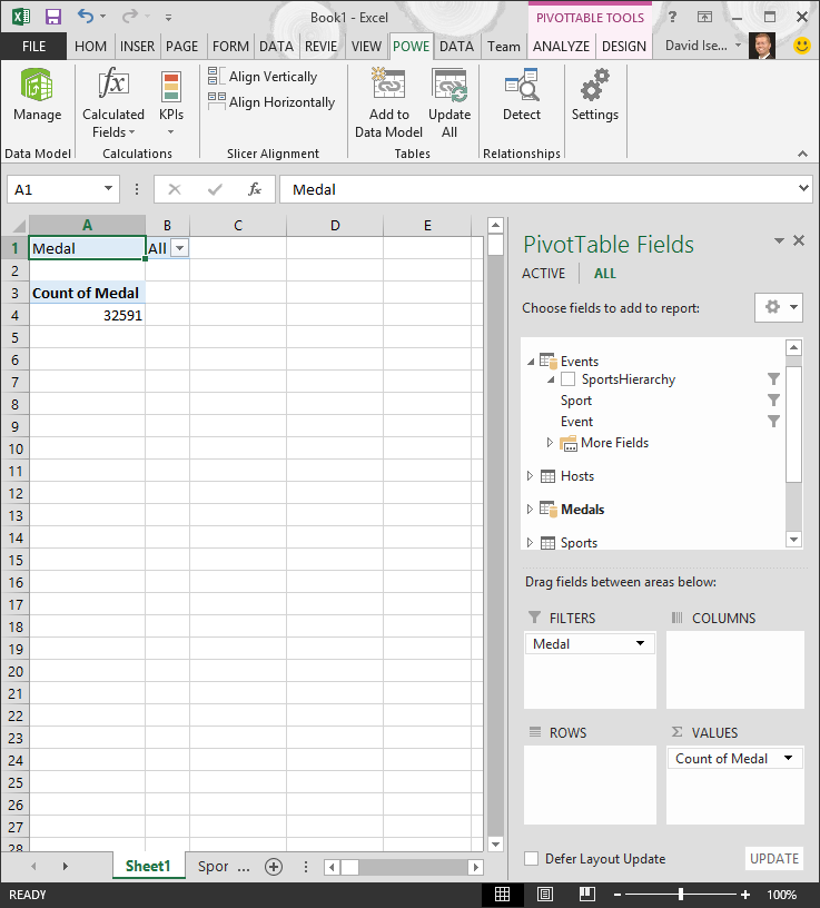 Tutorial: Extend Data Model relationships using Excel, Power Pivot, and ...