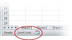 Как отключить scroll lock в excel