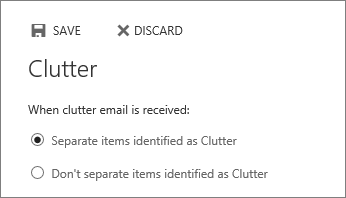 Clutter options