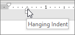 hanging indent word