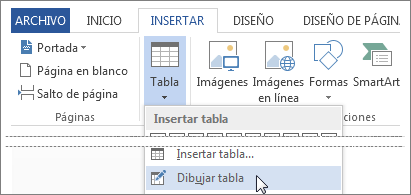 Dibujar tabla