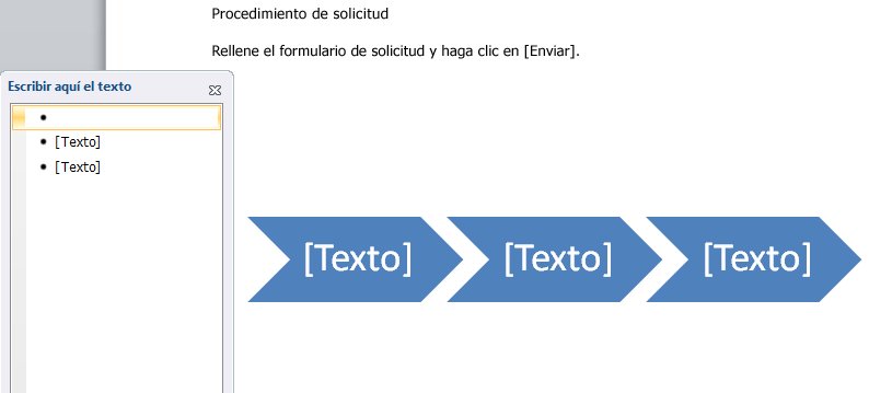 Se inserta el elemento gráfico SmartArt.