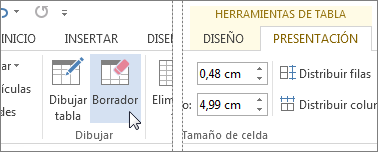 Borrador de Herramientas de tabla.