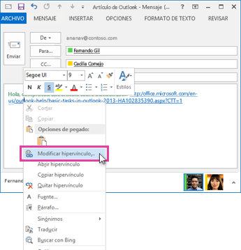 add hyperlink to outlook email signature 2016