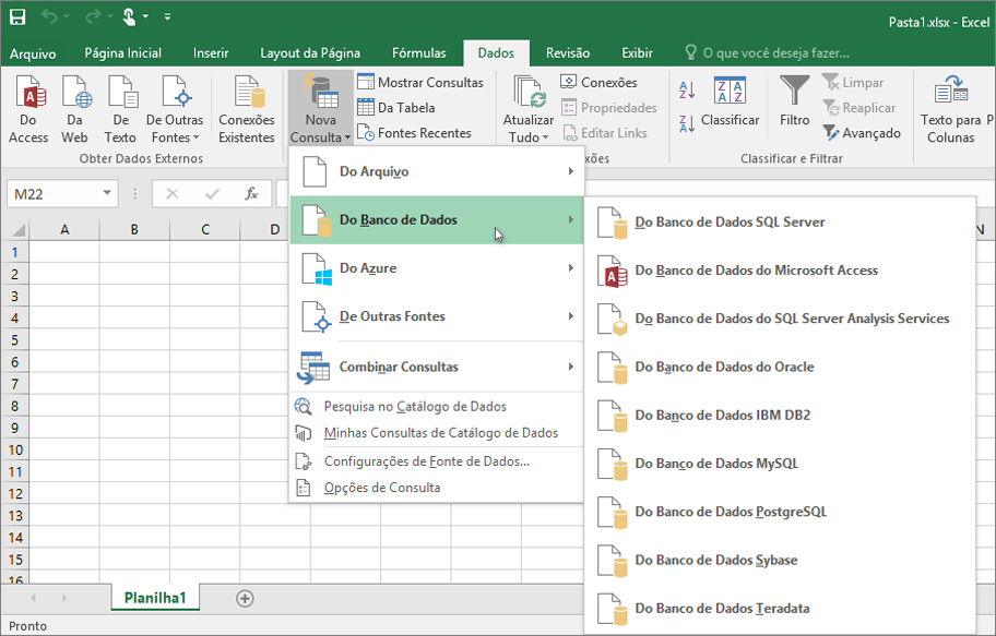 Introdução ao obter e transformar no Excel 2016 - Excel